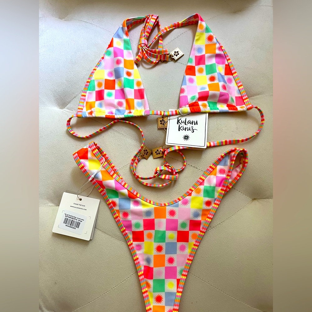 NWT 🏷️ KULANI KINIS - SUNSHINE SORBET BIKINI SET 👙 SIZE SMALL